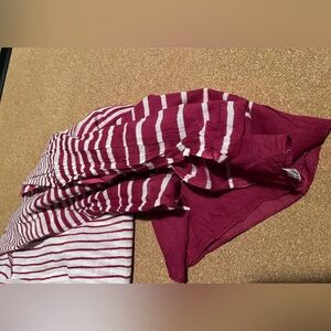 Striped Red And White Scarf